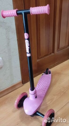 Самокат детский 3-х колесный розовый