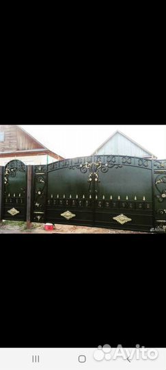 Кованные ворота и калитка