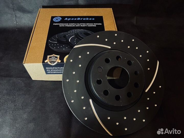 Тормозной диск Audi A6 A4 Q5 перфорацией и слотами