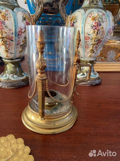 Подсвечник антикварный ручной. Латунь