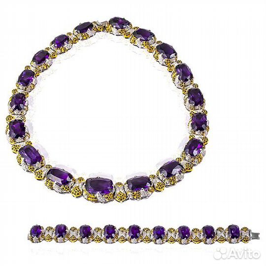 Комплект RalfDiamonds Комплект с аметистами и брил