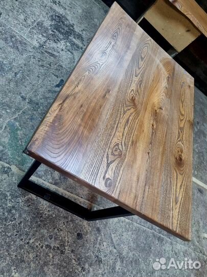Стол обеденный из слэба карагача Лофт в наличии