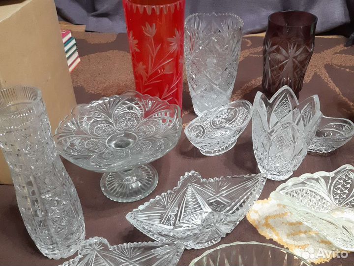 Хрусталь посуда СССР вазы салатники