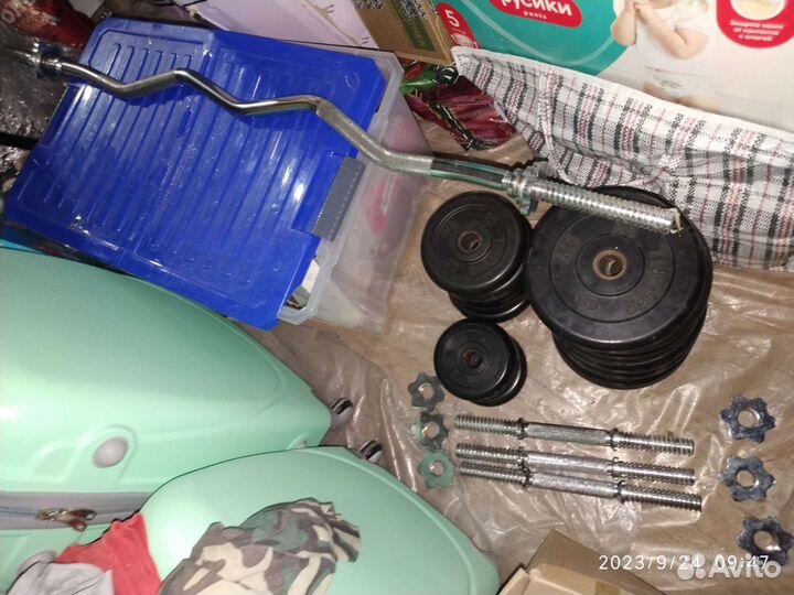 Силовая скамья штанга гантели