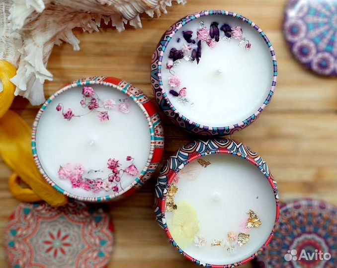 Ароматическая свеча ручной работы