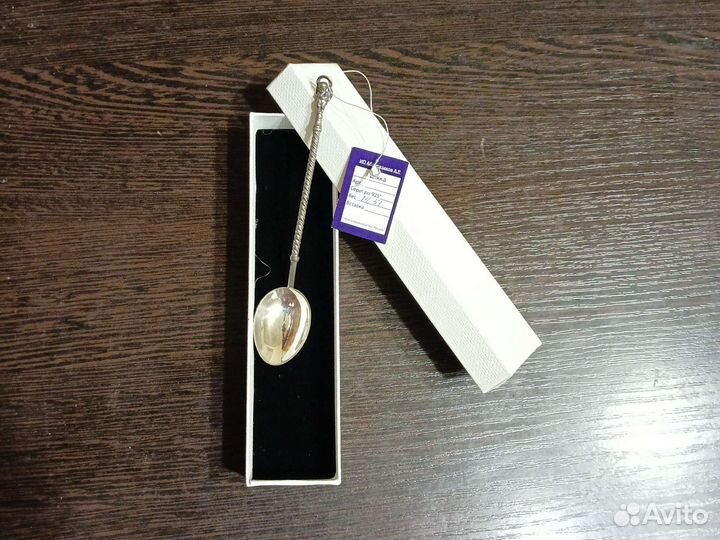 Серебряная чайная ложка 925 ангелочек