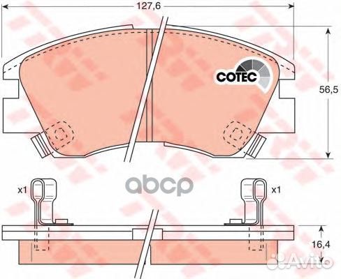 Колодки тормозные GDB729 TRW