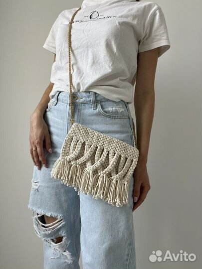 Сумка макраме женская / сумка для отдыха