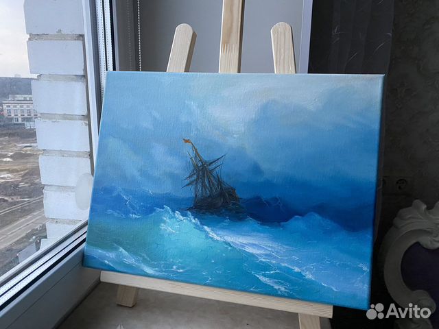 Картина копия айвазовский судно посреди шторма
