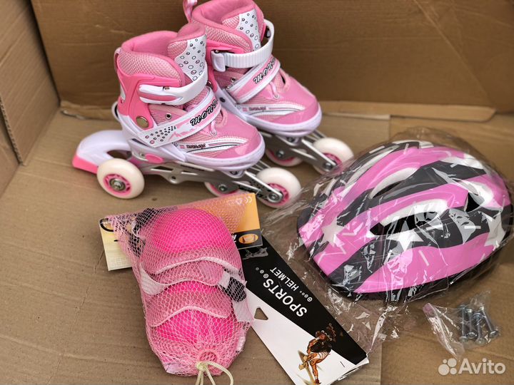 Детские ролики и защита новые