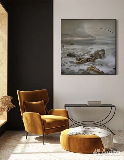 Картина маслом Чайки над морем Морские пейзажи