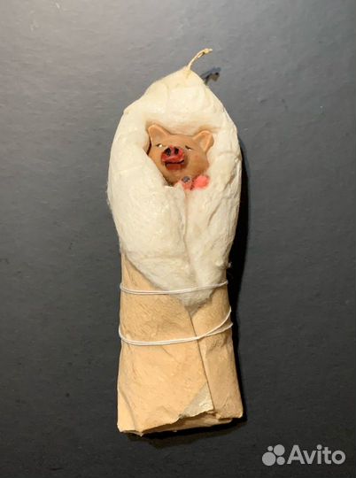 Снеговик Гусь Лиса Свин Вата елочная игрушка СССР