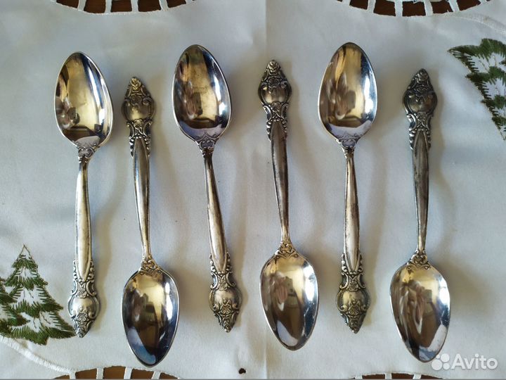 Чайные ложки 6 шт в коробке Мельхиор Троянда мнц к