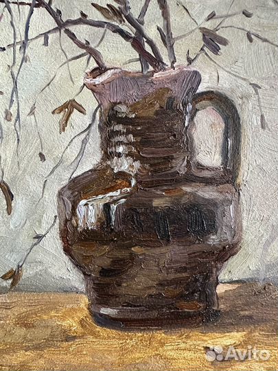 Бронь. Этюд с березовыми ветками