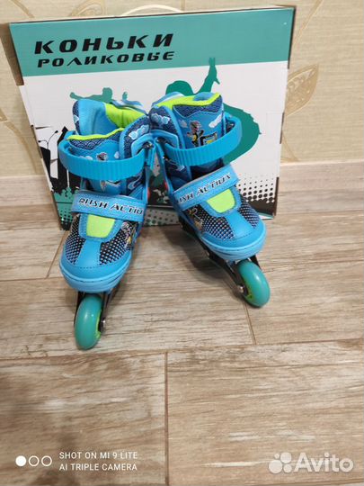 Роликовые коньки новые светящиеся 26-29 р