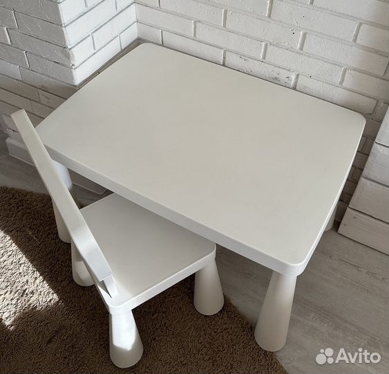 Детский стол и стул IKEA маммут