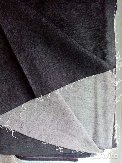 Отрез ткани джинс три вида