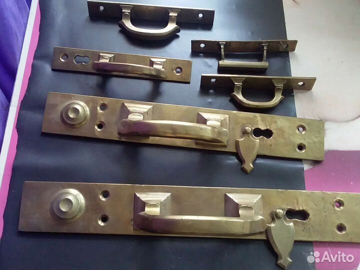 Ручки дверные антикварные латунь