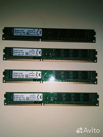 Оперативная память Kingston ddr3 4gb 8gb 16gb 1600