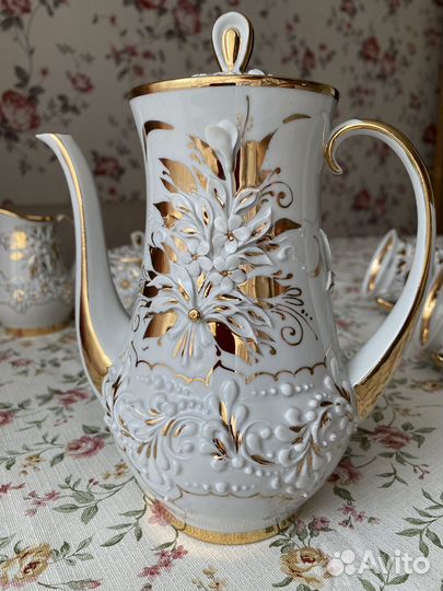 Сервиз кофейный ручной работы. Кисловодский фарфор