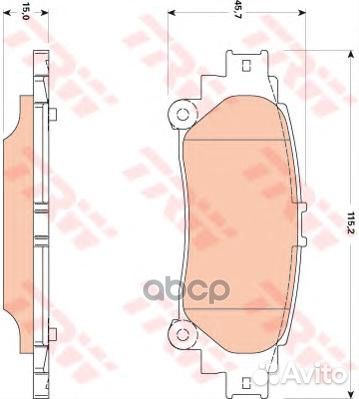 Колодки зад 0446648130 044660E010 0446648140 GD
