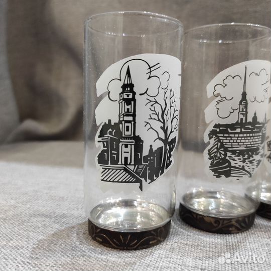 Стаканы Рюмки хрусталь, мельхиор. СССР