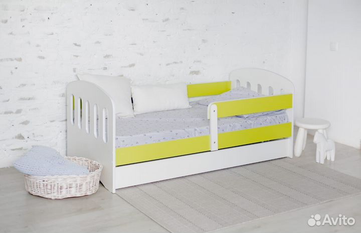 Кроватка для малыша сингл берёза высокий борт