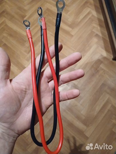 Зажимы (крокодилы) к аккумулятору с проводами