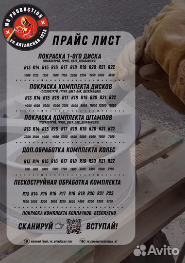 Пескоструйная обработка и покраска дисков