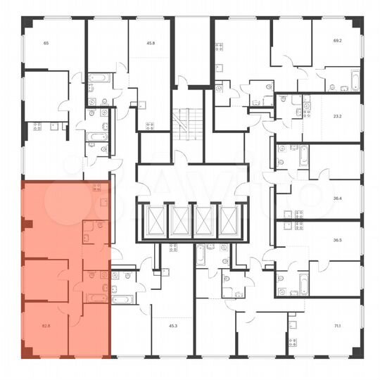 3-к. квартира, 82,8 м², 5/21 эт.
