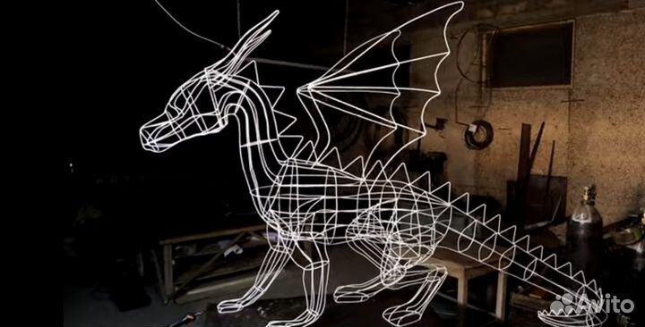 Садовая фигура, каркас из проволоки