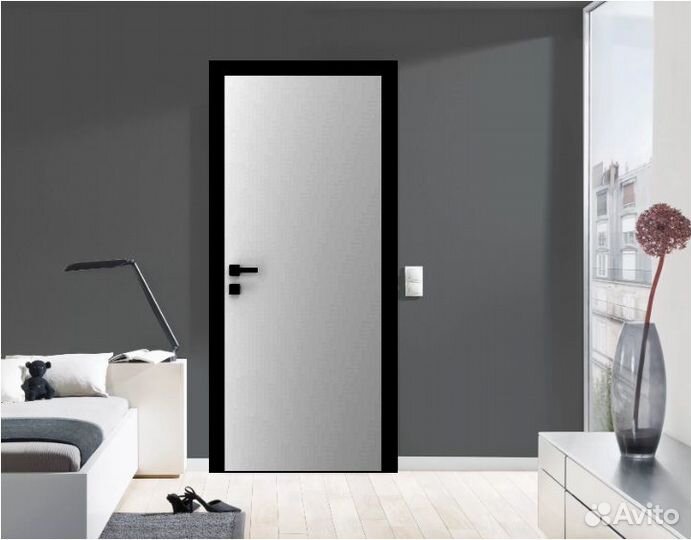 Дверь межкомнатная «Соло-Best» Винил Серый