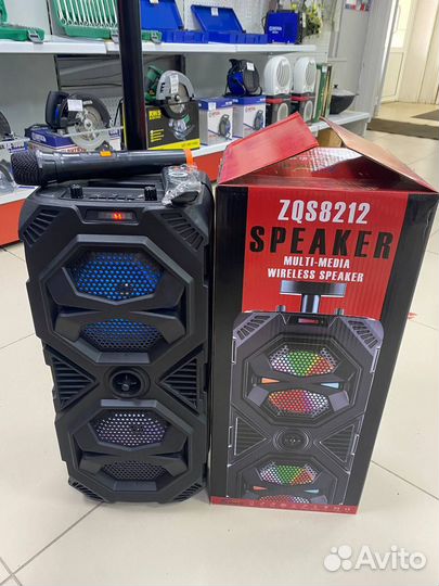 Беспроводная колонка большая на колесах к1