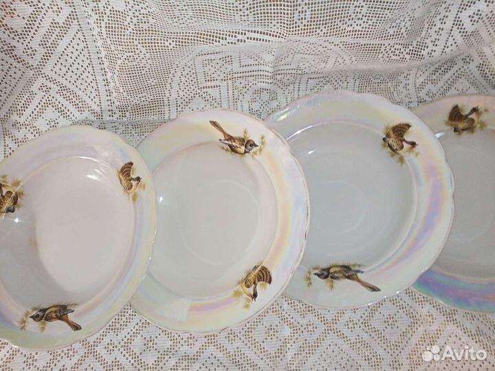 Тарелочки Коростень фарфор СССР