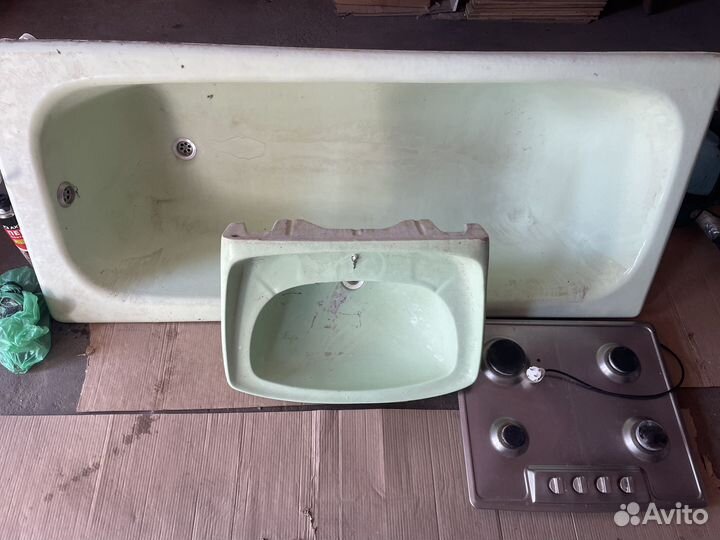 Ванная чугунная 170-75,раковина, варочная панель