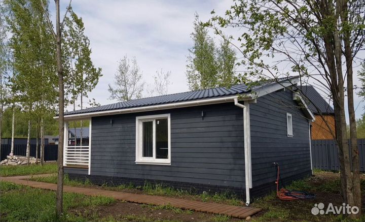 Дачный дом шале каркасный 9х7м утуплиёний