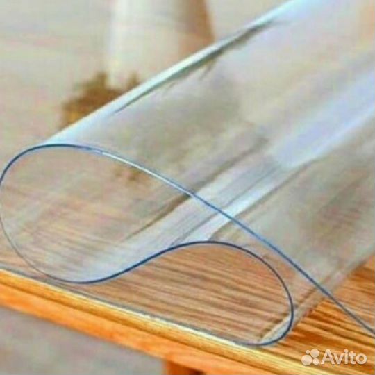 Прозрачная скатерть на стол из пвх (гибкое стекло)