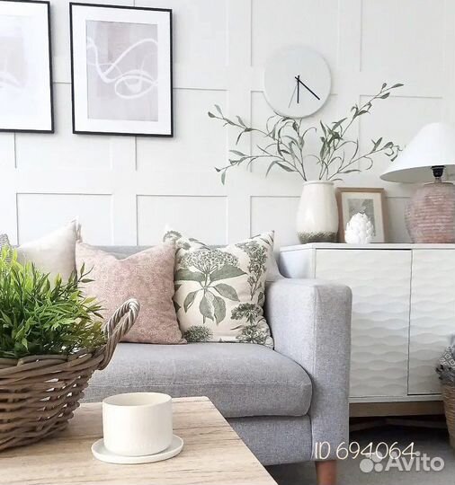 Чехол на подушку Ботаника 50x50 H&M Home новый