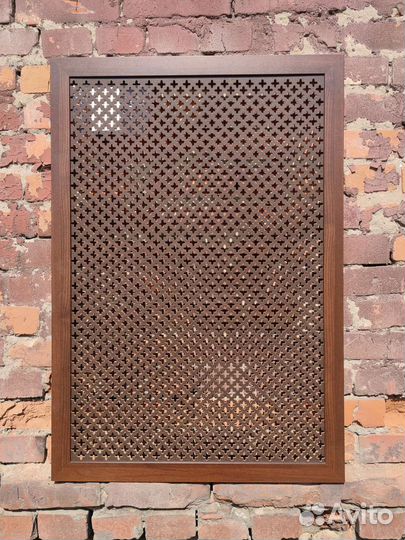 Экран перфорированный на радиатор 98х68 см Венге