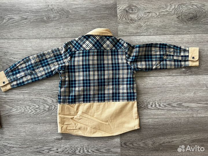 Рубашка утепленная для двойни 98,104