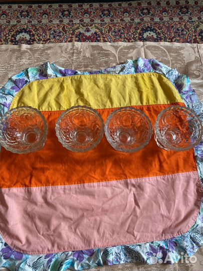 Вазочки стекло СССР 2шт в наличии