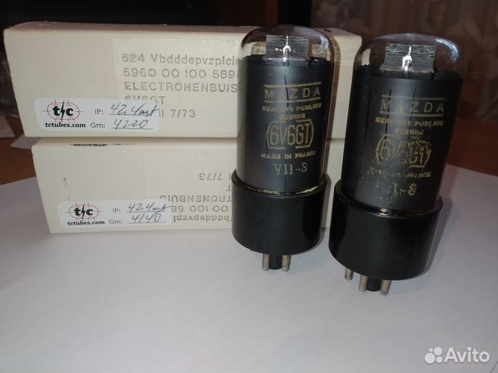 Радиолампы 6п6с Светлана 6V6 AGA Baltic, 6Ф6с 1515