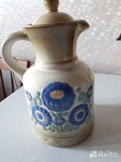 Винтажные кувшин и чайник, керамика, СССР