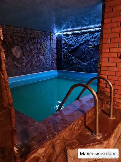 Баня на дровах с бассейном