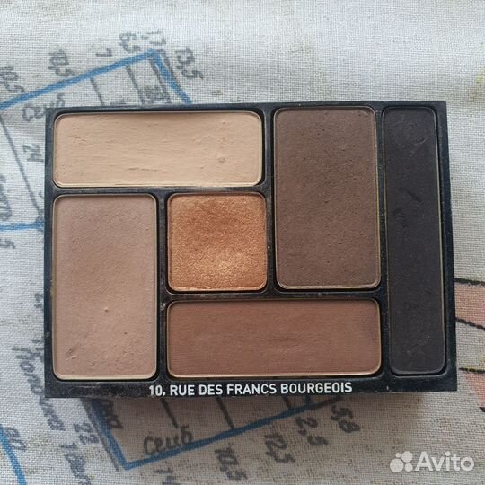 Палетки теней YSL, Guerlain, Clarins, Clinique