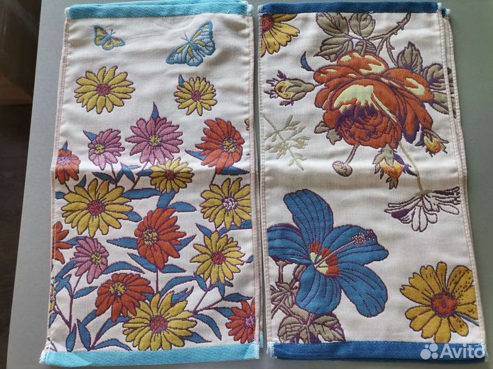 Кухонные полотенца махровые, вафельные, муслиновые