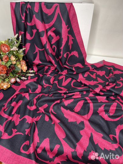 Двусторонний платок givenchy черно-розовый