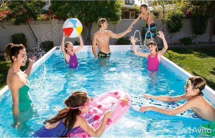 Бассейн каркасный прямоугольный 400х200х122см