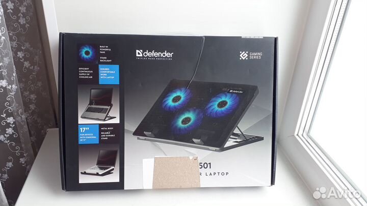 Новая Подставка для ноутбука охлаждающая Defender