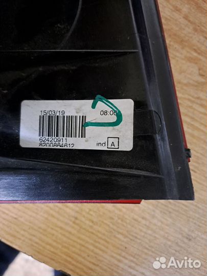 Задние фонари renault